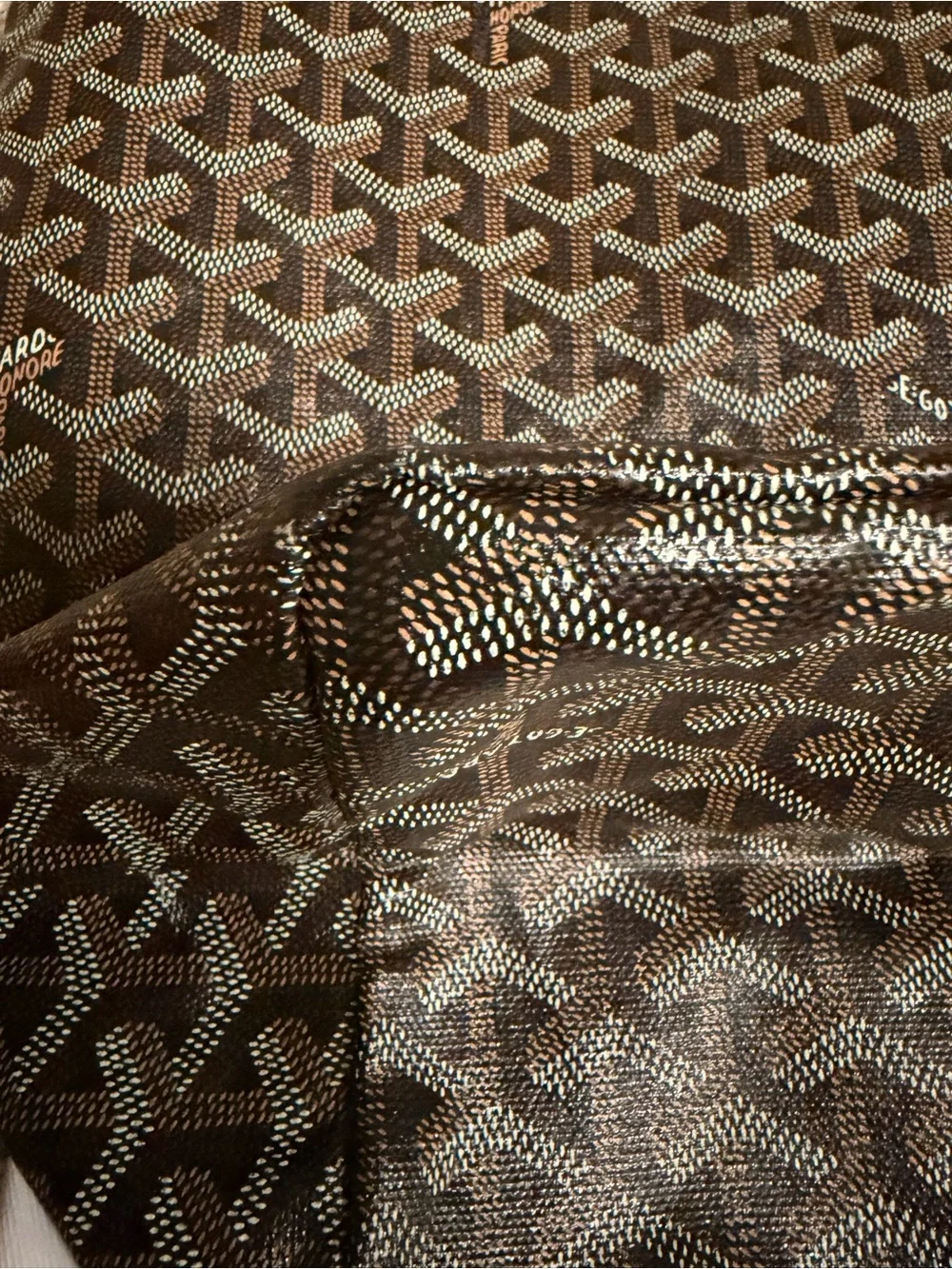 Goyard Saint Louis GM tote in Black and Brown Goyard Canvas - Picture 15 of 16